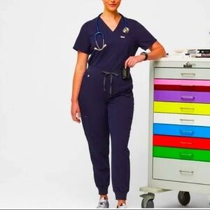 Figs Zamora Jogger Navy Blue Scrub Pant | Size XL Tall